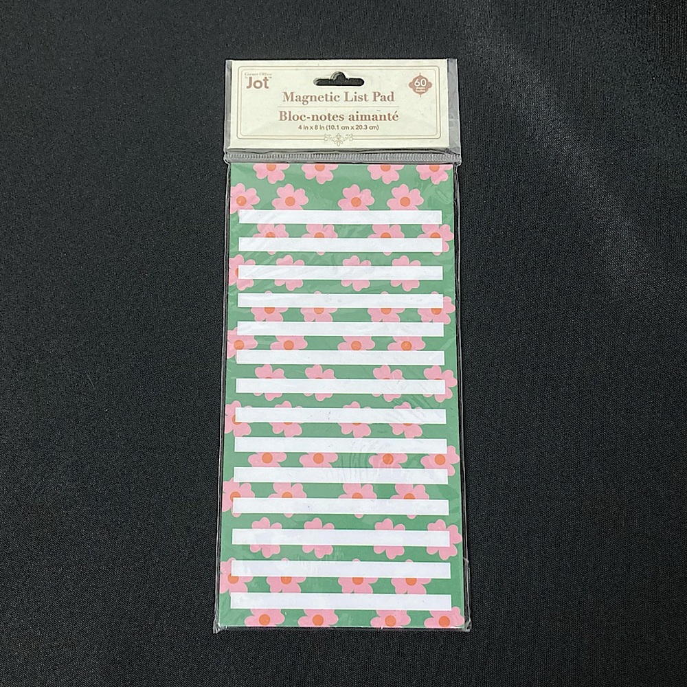 💫 Jot Floral Magnetic List Notepad 60 Sheets